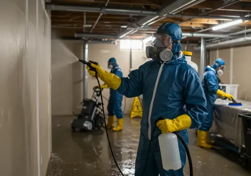 Basement Sanitization and Antimicrobial Treatment process in Inverness, AL